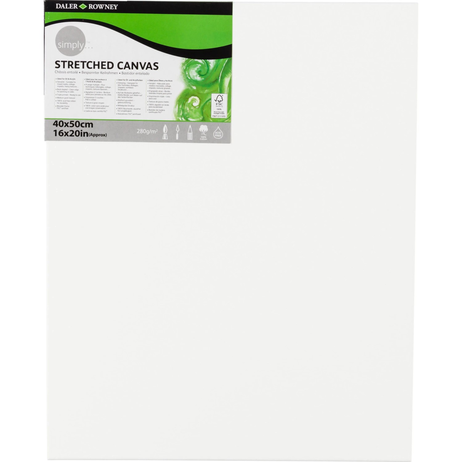 Bild von Simply Bespannter Keilrahmen Rechteck 40 cm x 50 cm FSC®