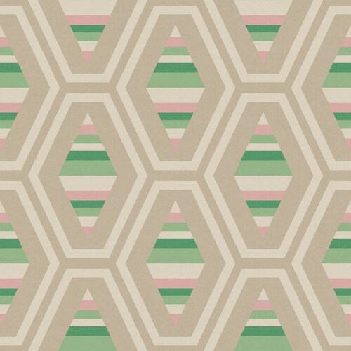 Bild von Joules Vliestapete Hallaton Kilim Garden Greens, glatt, 3D-Optik, (1 St), 3D-Optik
