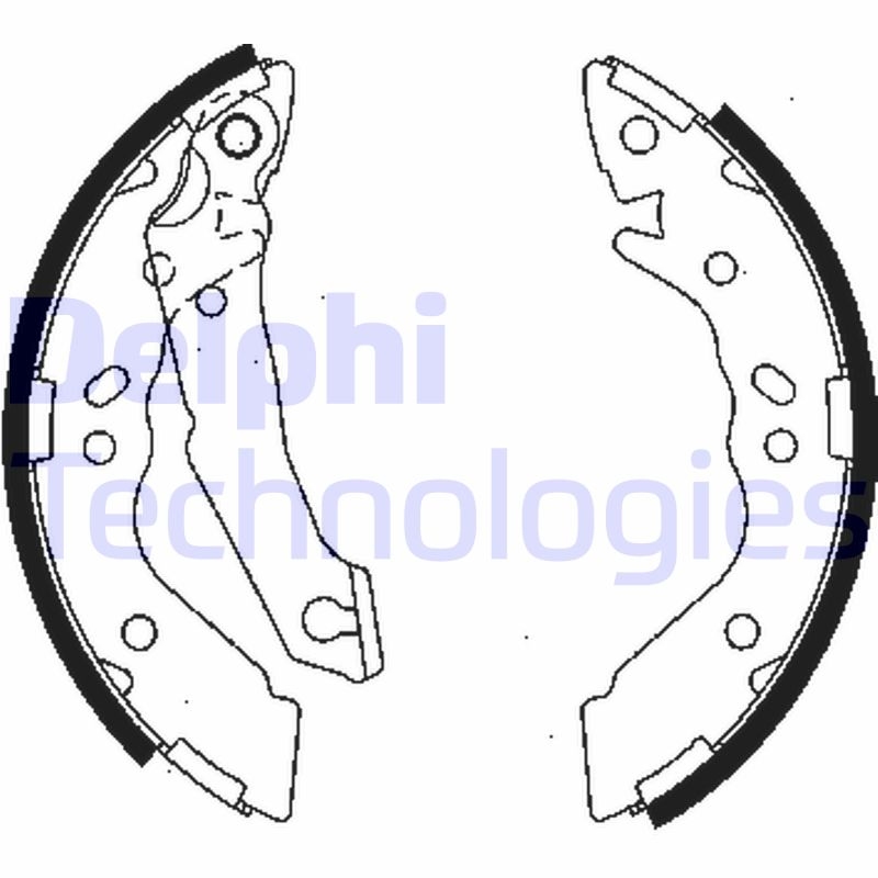 Bild von DELPHI LS1836 Bremsbacken Trommelbremsbacken, Bremsbackensatz 180 32