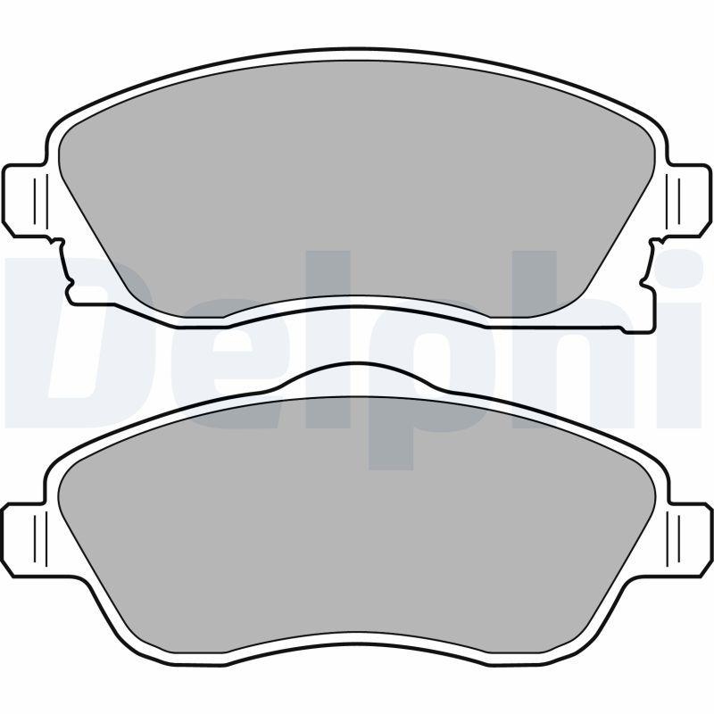 Bild von DELPHI Bremsbelagsatz, Scheibenbremse vorne rechts links mit Zubehör für VAUXHALL OPEL 93176114 9200108 95519746 LP1676