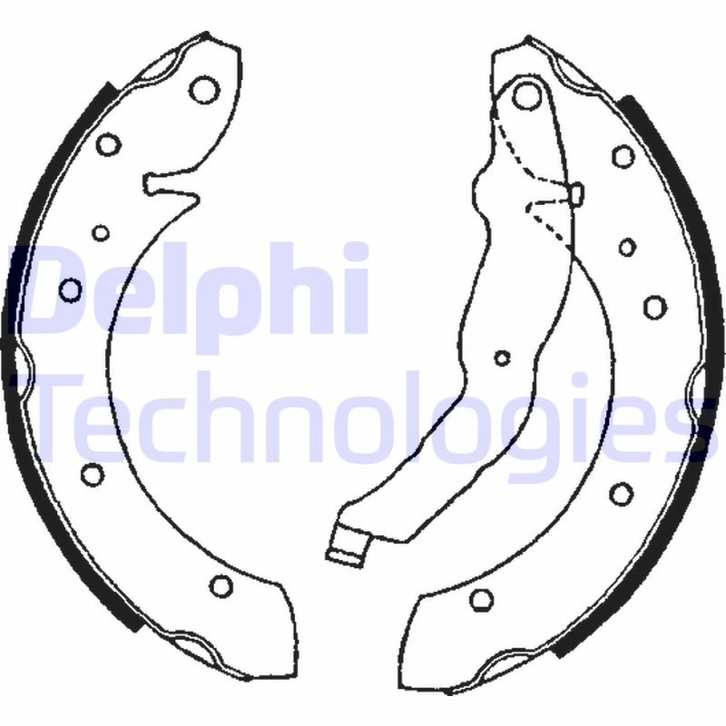 Bild von DELPHI LS1634 Bremsbacken Trommelbremsbacken, Bremsbackensatz 229 42 BMW: 3 Compact