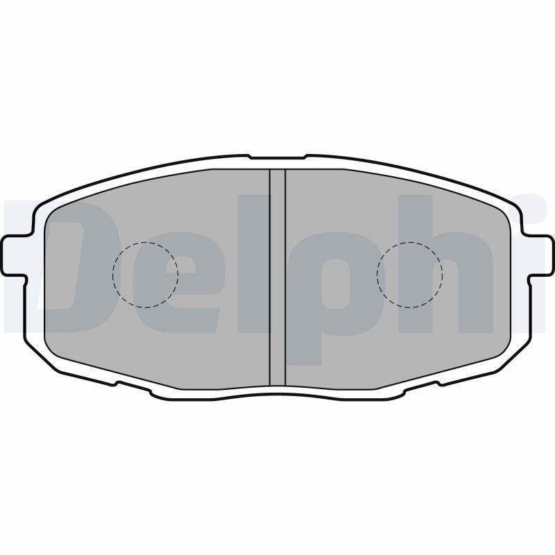 Bild von DELPHI Bremsbelagsatz, Scheibenbremse vorne rechts links ohne Zubehör für HYUNDAI KIA (DYK) (BEIJING) 581011MA21 0K2FA3328Z 58101-1HA10 LP1819