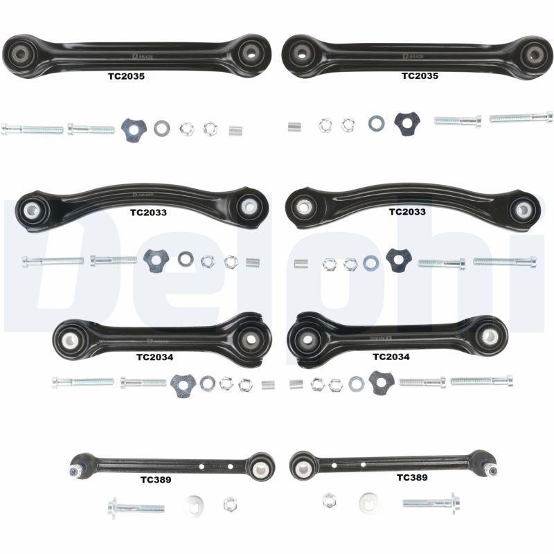 Bild von DELPHI TC1600KIT Querlenker-Reparatursatz Reparatursatz, Querlenker, Querlenkersatz Hinterachse MERCEDES-BENZ: C-Class Saloon, 190, E-Class Saloon