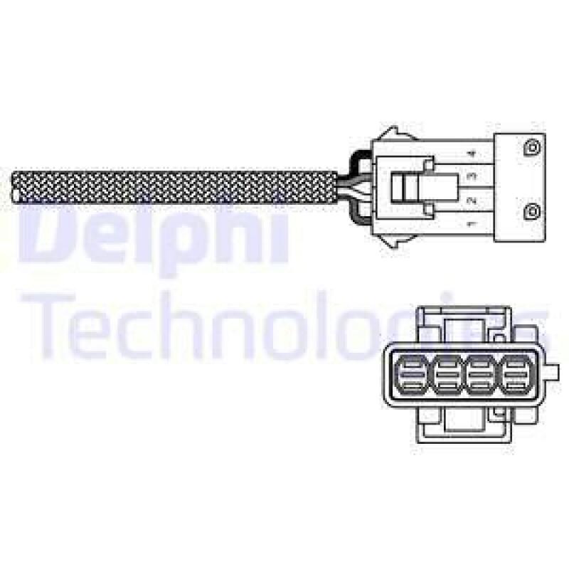 Bild von DELPHI ES20309-12B1 Lambdasonde Regelsonde, Lambda Sensor Planarsonde, beheizt PEUGEOT: 206 Hatchback, 308 II Hatchback, 306 Convertible