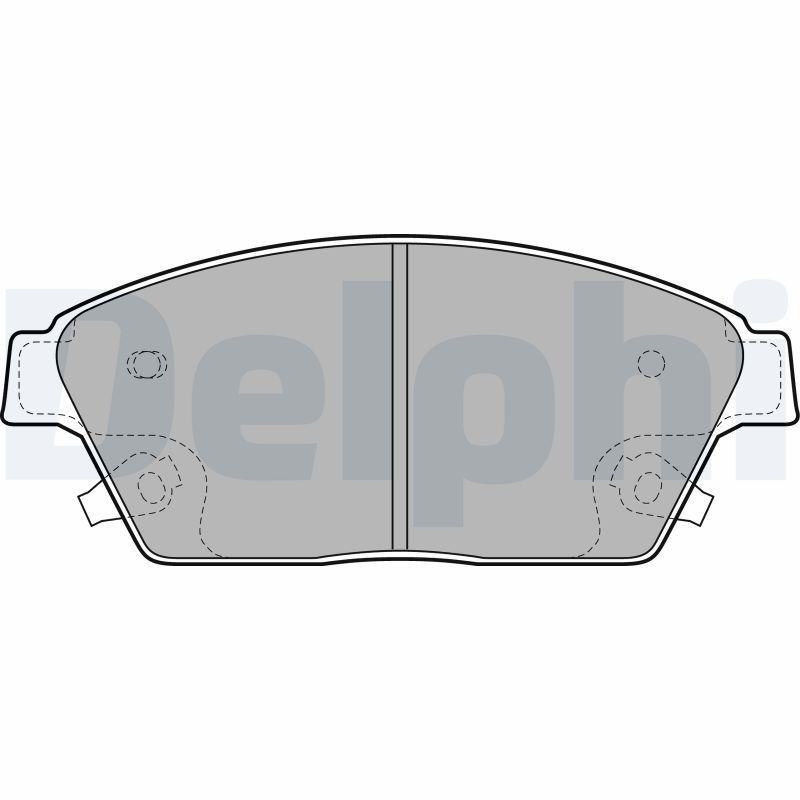 Bild von DELPHI Bremsbelagsatz, Scheibenbremse vorne rechts links ohne Zubehör für CADILLAC BUICK (SGM) VAUXHALL CHEVROLET OPEL 1605263 95530017 22799077 LP217