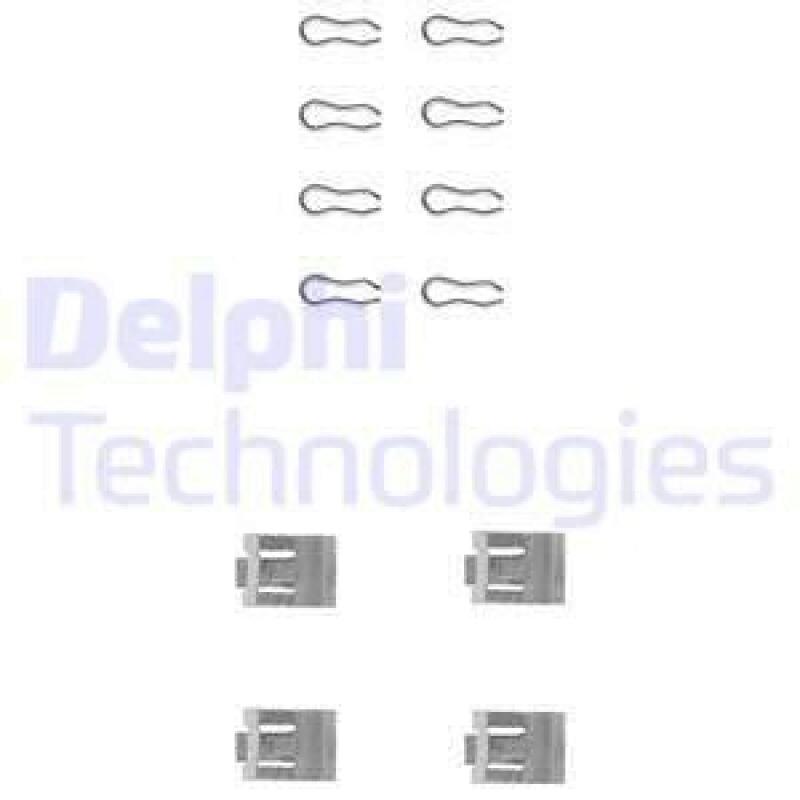 Bild von DELPHI Zubehörsatz, Scheibenbremsbelag LX0075  FIAT,SEAT,ALFA ROMEO,Panda Schrägheck (141_),Uno Schrägheck (146_),CROMA (154),131 Limousine (131_)