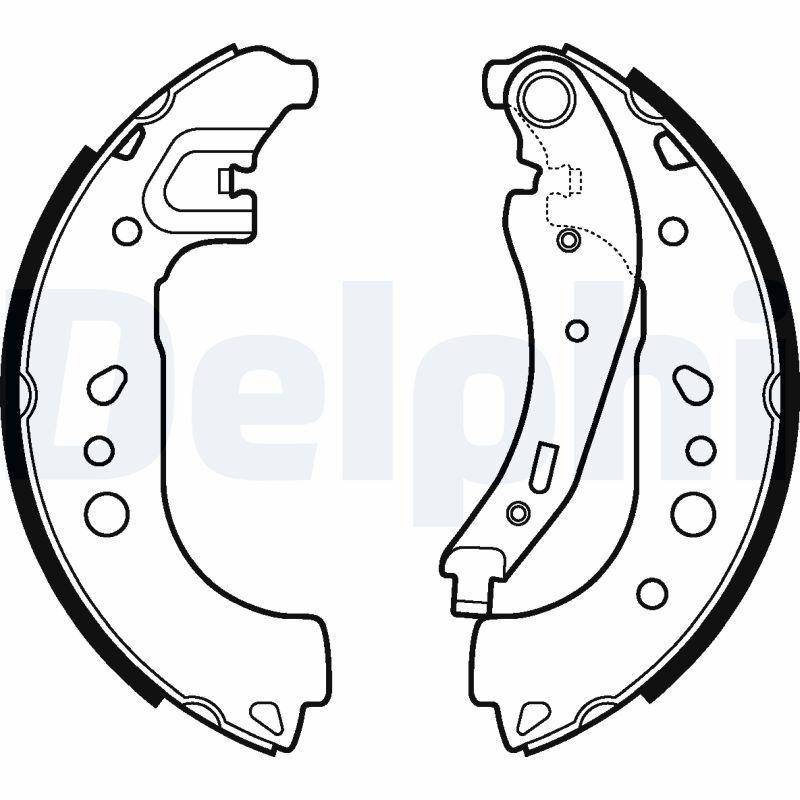 Bild von DELPHI Bremsbackensatz hinten rechts links  für RENAULT SMART 440609081R 4534230200 LS2109