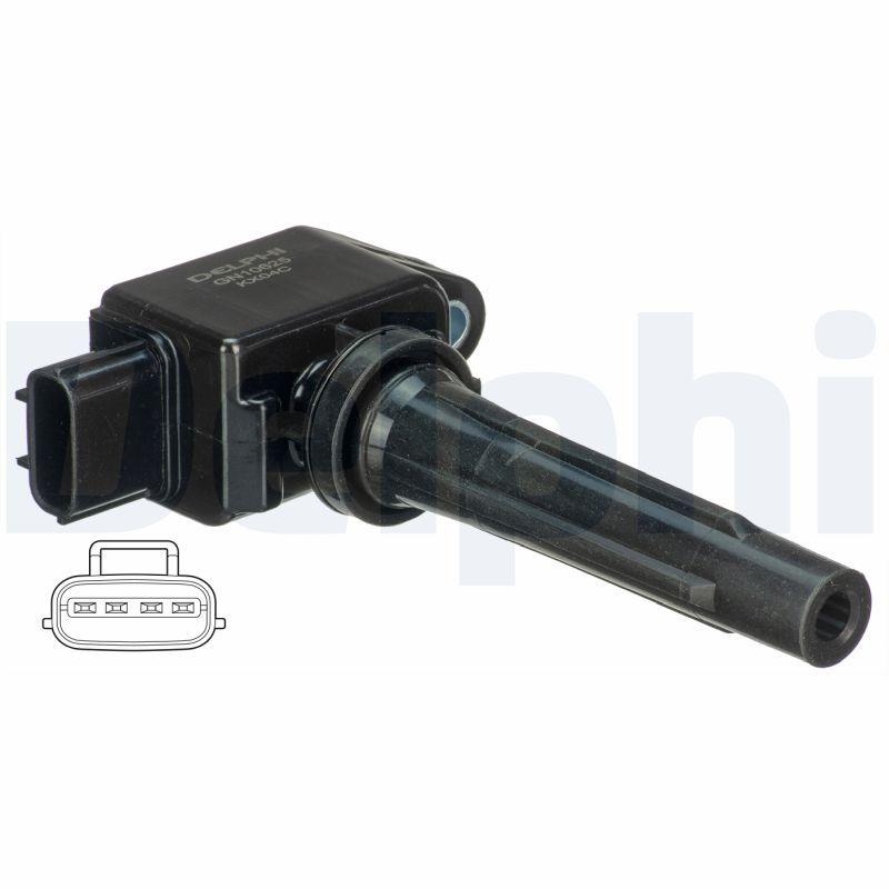 Bild von DELPHI GN10625-12B1 Zündspule Einzelzündspule 4 12 Anschlussausführung SAE MAZDA: 3 Hatchback, CX-5 I