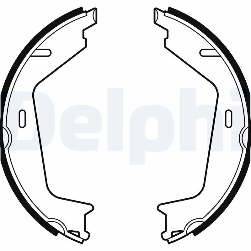 Bild von DELPHI LS2144 Bremsbacken Trommelbremsbacken, Bremsbackensatz 178 25 VOLVO: XC90 I