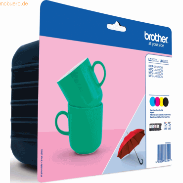 Bild von Brother LC227XLVALBP - 4er-Pack - Hohe Ergiebigkeit - Schwarz, Gelb, Cyan, Magenta - Original - Blisterverpackung - Tintenpatrone - für Brother DCP-J4120DW, MFC-J4420DW, MFC-J4620DW, MFC-J4625DW
