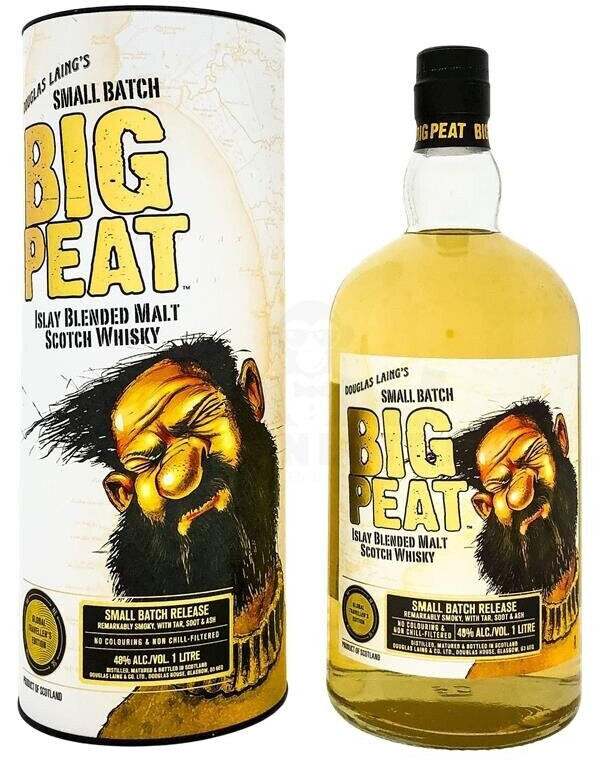 Bild von Douglas Laing Big Peat Islay Blended Malt Scotch Whisky 48% 1L Geschenkverpackung