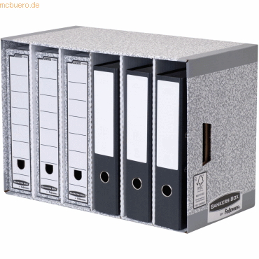 Bild von 10 x Bankers Box Ordnerarchiv BxHxT 58x40x29cm für 6 Ordner grau