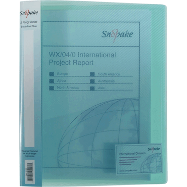 Bild von SNOPAKE Präsentationsordner Ringbuch superline A4 2 Ringe 25mm blau.