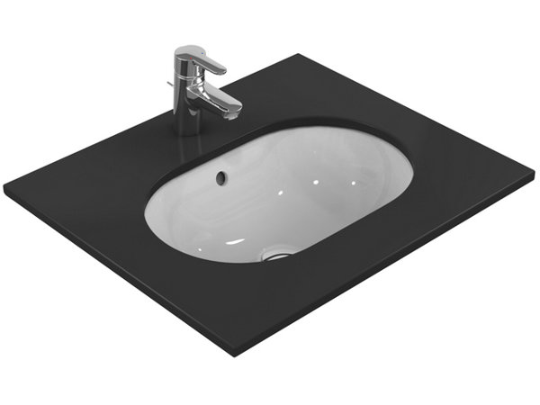 Bild von Ideal Standard Connect Unterbauwaschtisch, ohne Hahnloch, mit Überlauf, 480x350x175mm, E504601