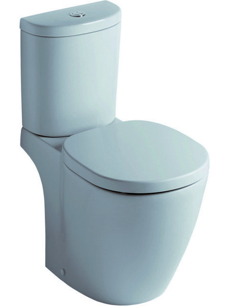 Bild von Ideal Standard Connect Standtiefspülklosett Kombination E8233, Abgang außen, Farbe: Weiß mit Ideal Plus
