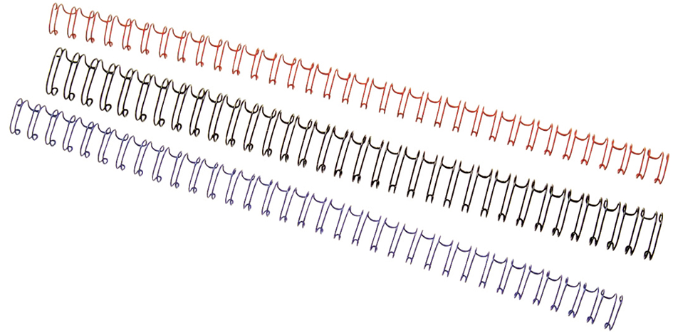 Bild von GBC WireBind - Bindedraht - 6 mm - 34 Ringe - A4 (210 x 297 mm) - 55 Blätter - Silber - 100 Stck. - für WireBind W20, W25E, Rexel WB606 (RG810497)