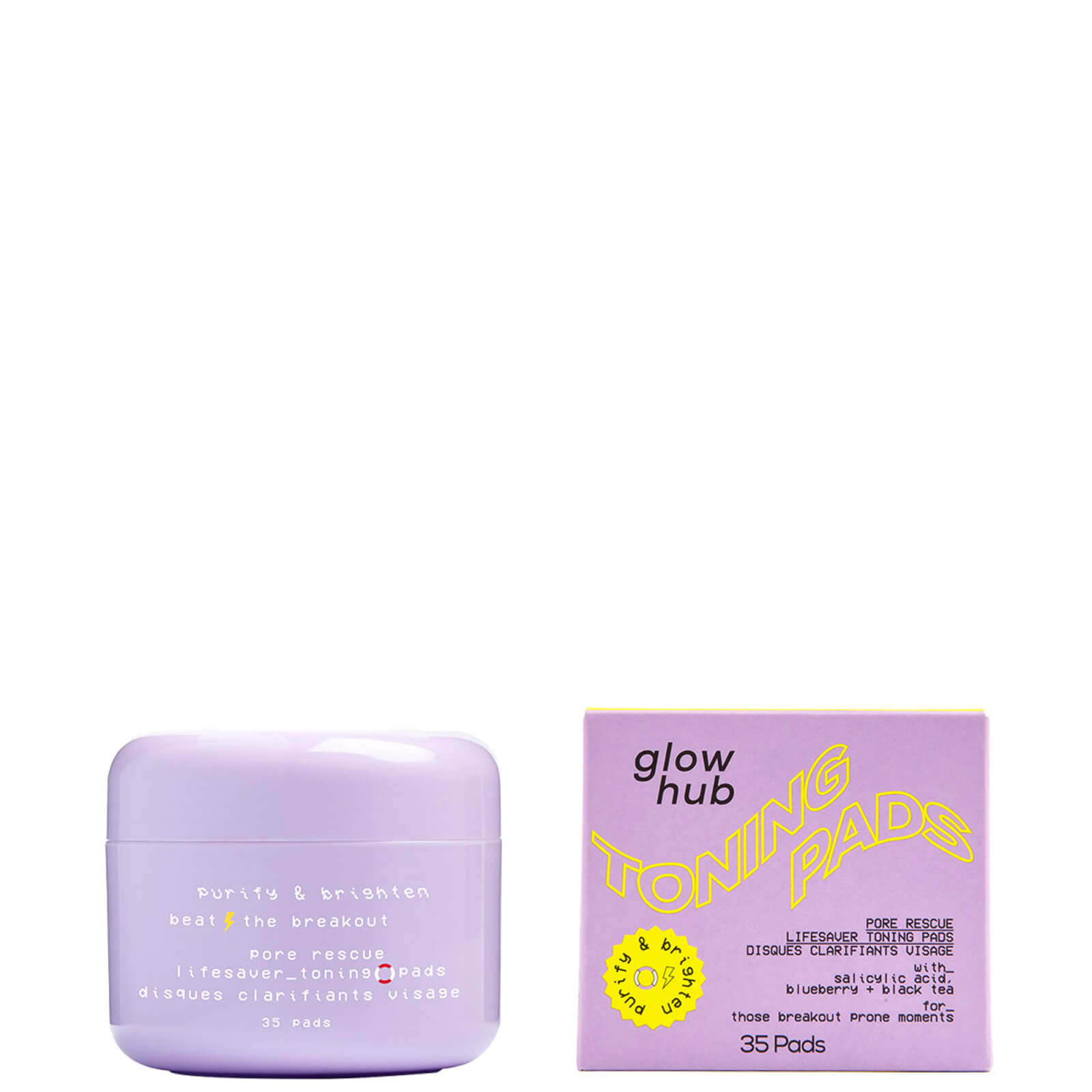 Bild von Glow Hub Purify & Brighten Pore Rescue Toning Pads 35pk