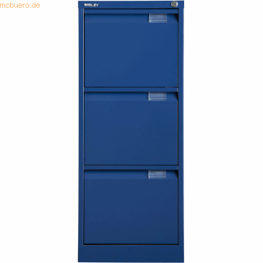 Bild von Bisley Hängeregisterschrank Hängeregistraturschrank 3 Schübe 1-bahnig oxfordblau.