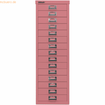 Bild von Bisley Beistellschrank MultiDrawer Schrank aus Stahl, 15 Schubladen, ohne Sockel, A4