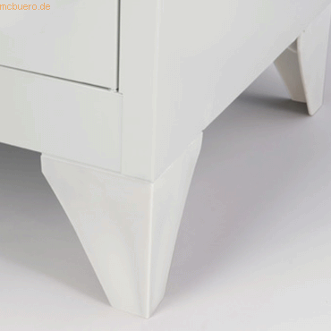 Bild von BISLEY Polypropylenfüße für MonoBloc Garderoben- & Schließfachsysteme, VE = 4 STK., Metall, 800 Unlackiert, 28 x 28 x 26 cm