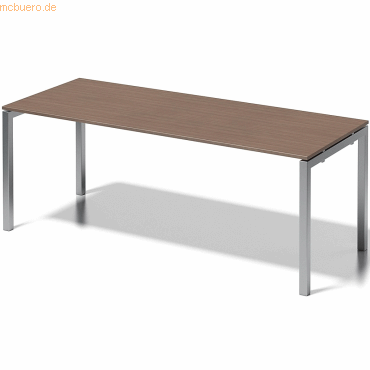 Bild von Bisley Schreibtisch Schreibtisch Cito BxTxH 200x80x74cm nußbaum Gestell silber