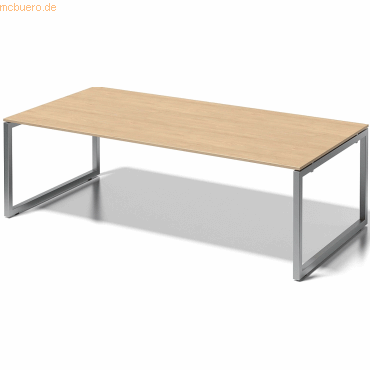 Bild von Bisley Cito Konferenztisch Rechteckig Ahorn O-Fuß-Gestell 2.400 (B) x 1.200 (T) x 740 (H) mm MFC (Melaminbeschichtete Spanplatte), Stahl