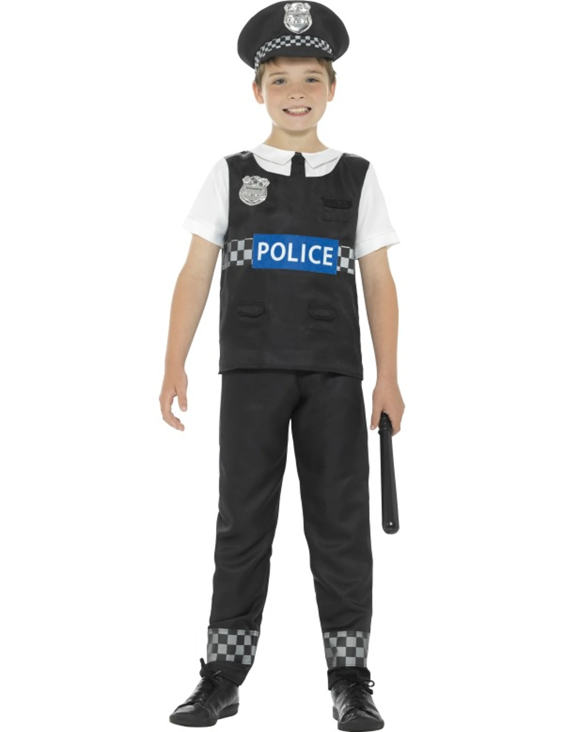 Bild von Polizist-Kinderkostüm schwarz/weiss