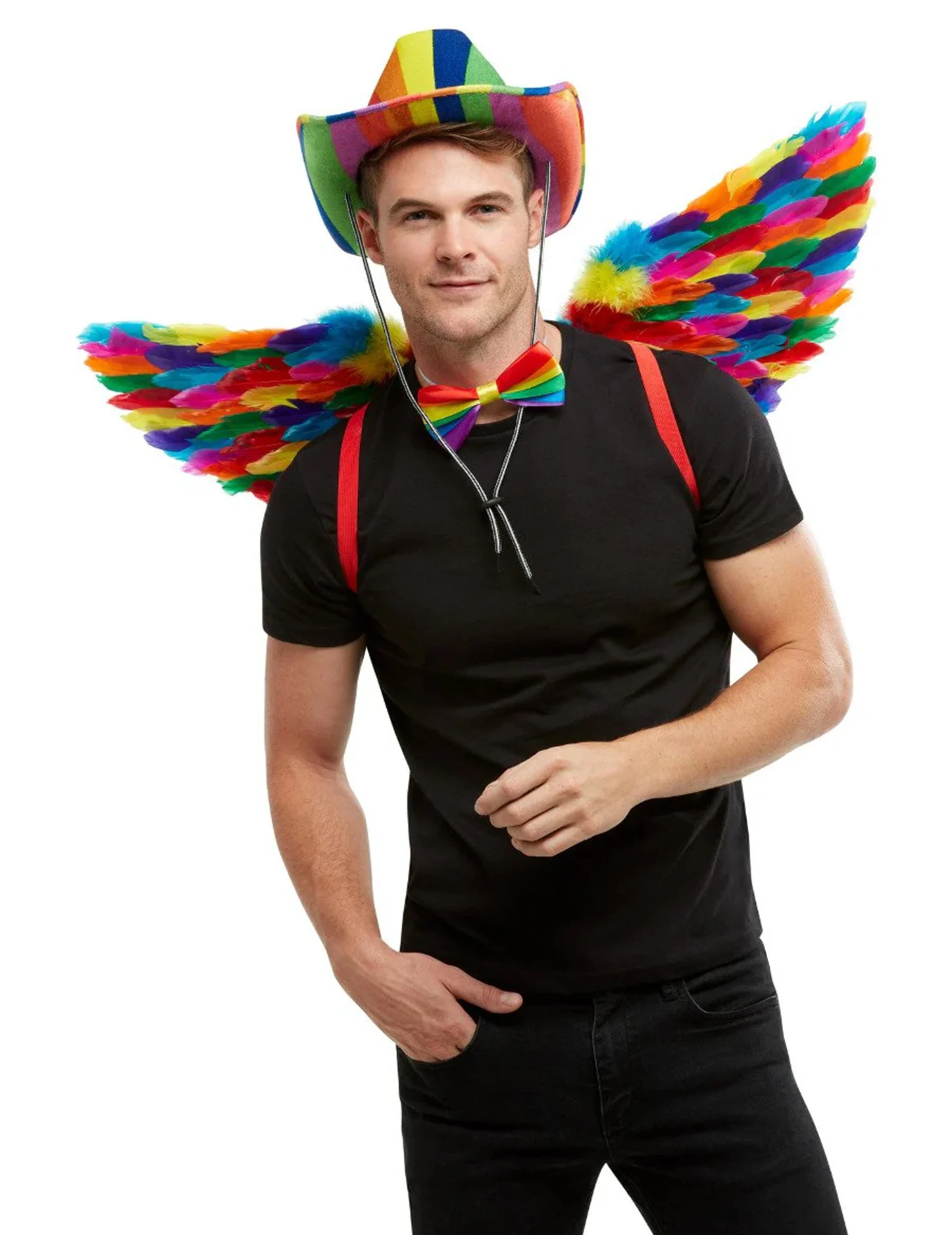 Bild von Regenbogen-Flügel Accessoire Fasching Pride bunt