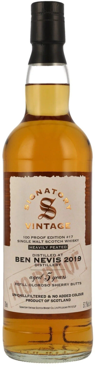 Bild von Signatory Vintage 5 Jahre 100 Proof Edition Heavily Peated Ben Nevis 0.7l 57.1%