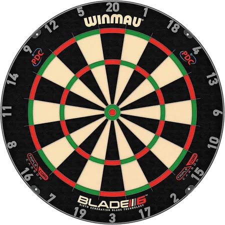 Bild von Winmau Dartscheibe / Dartboard "Blade 6 Triple Core Carbon", (1-tlg), Triple Core Carbon System