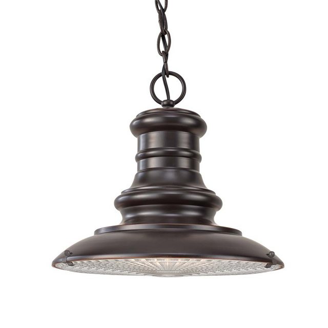 Bild von Elstead LIGHTING Außen-Deckenleuchte, Leuchtmittel nicht inklusive, Außenleuchte Hängelampe Pendellampe Alu Glas Bronze H 27,6 cm 1