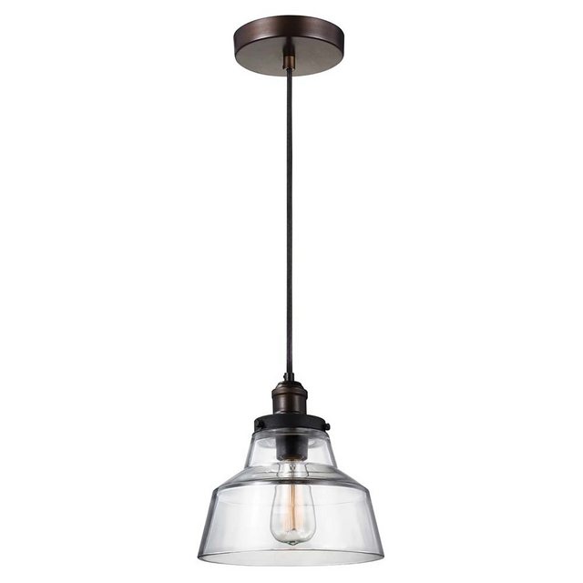 Bild von Elstead LIGHTING Pendelleuchte, Leuchtmittel nicht inklusive, Pendellampe Deckenleuchte Hängeleuchte Glas Messing D 25,4 cm