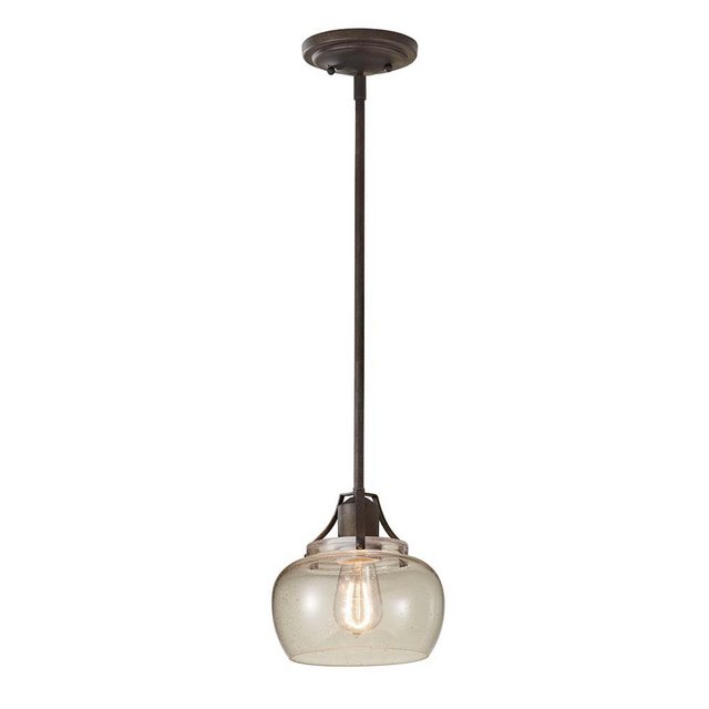 Bild von Elstead LIGHTING Pendelleuchte, Leuchtmittel nicht inklusive, Deckenlampe Pendelleuchte Hängelampe Stahl Eisen Esszimmerlampe D 20,3