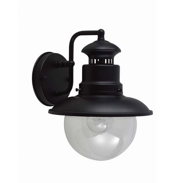 Bild von Elstead LIGHTING Außen-Wandleuchte, Leuchtmittel nicht inklusive, Außenleuchte Wandlampe Laterne ALU-Guss Schwarz H 26,8 cm Veranda