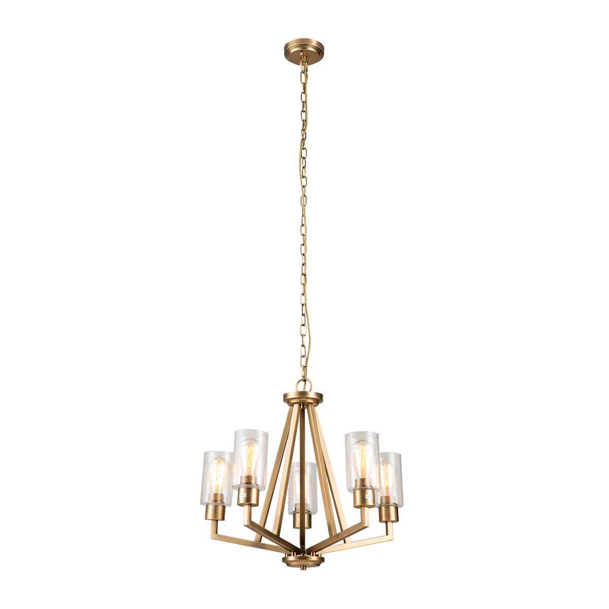 Bild von Elstead LIGHTING Kronleuchter, Kronleuchter Hängelampe Deckenleuchte Pendellampe Stahl Glas Messing D