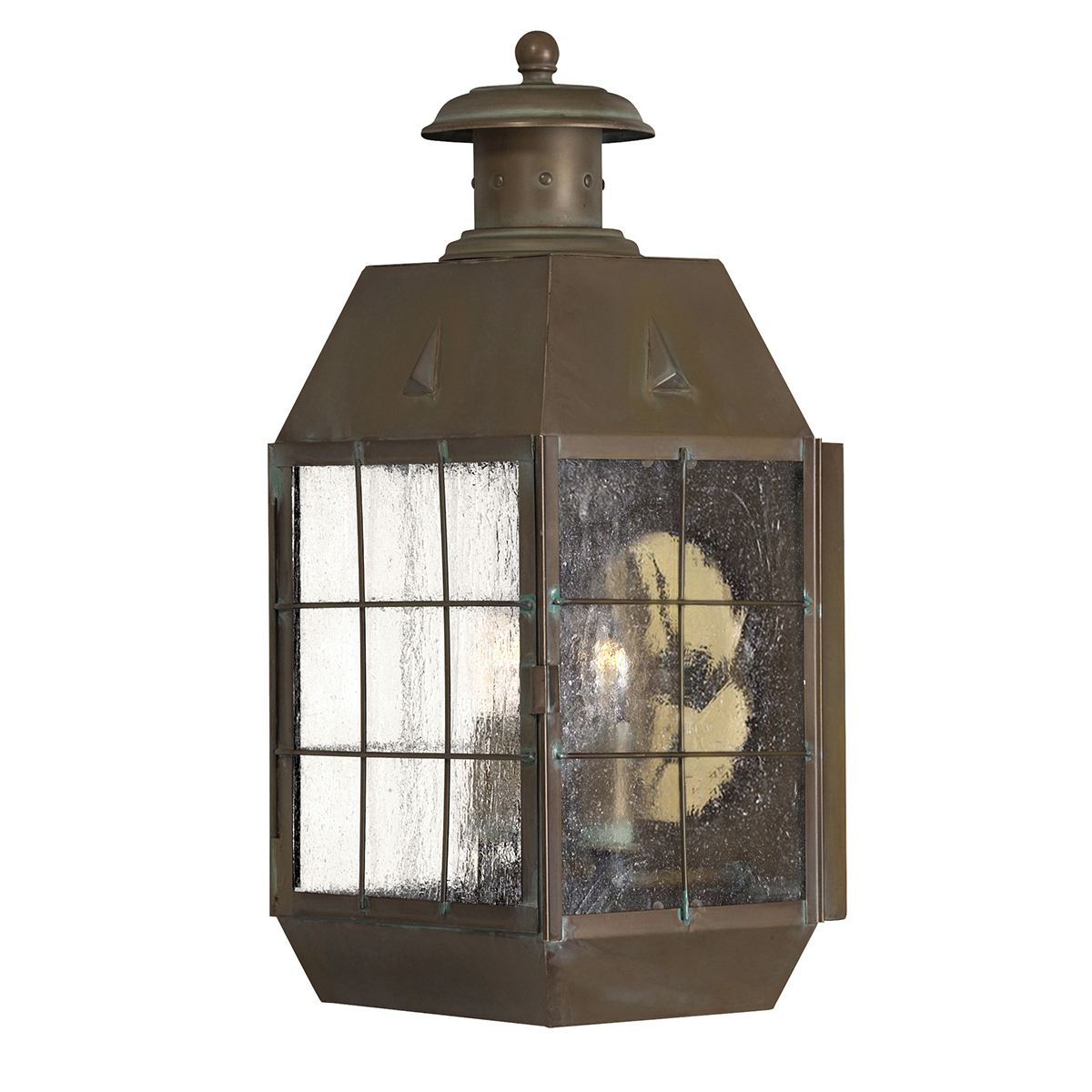 Bild von Elstead LIGHTING Außen-Wandleuchte, Außenleuchte Wandlampe Gartenlampe Wandleuchte Messing Glas H 42,6 cm