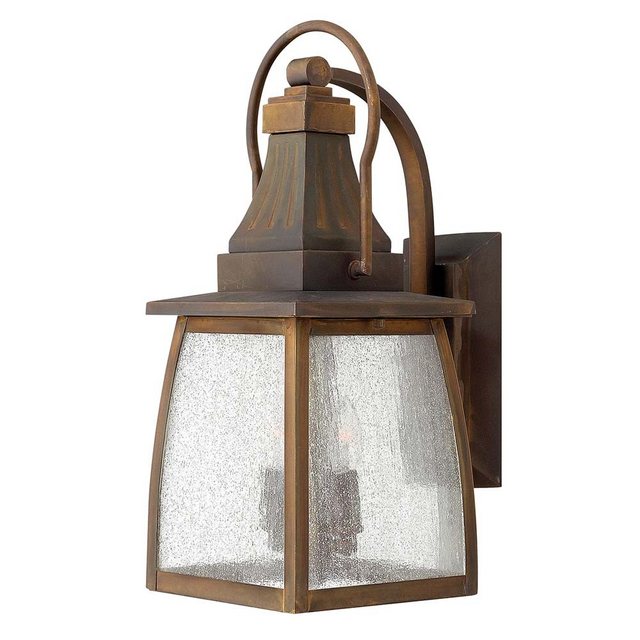 Bild von Elstead LIGHTING Außen-Wandleuchte, Leuchtmittel nicht inklusive, Außenleuchte Wandlampe Laterne Messing Glas 2 Flammig H 43,9 cm