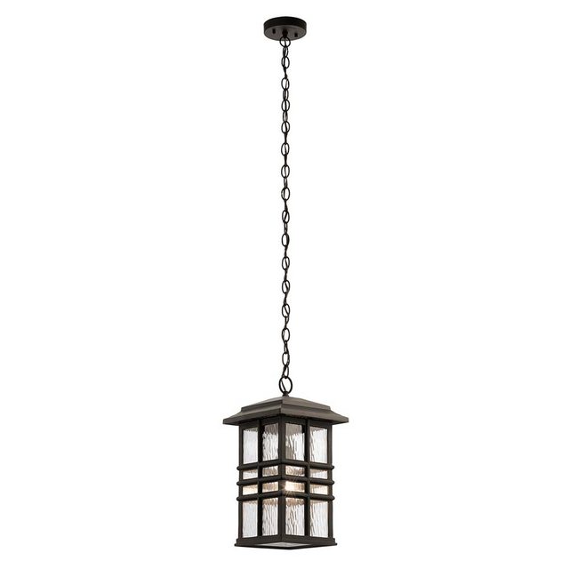Bild von Elstead Lighting, Wandleuchte + Deckenleuchte, Beacon Square Außen-Hängeleuchte E27 Ältere Bronze IP44 Anti-Meerwasser