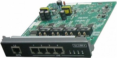 Bild von Panasonic KX-NS0280X 4 Port BRI Karte (4 SO/8 ISDN Kanäle mit 2 analogen Nebenstellen) max. 1/System, Telefon, Grün, Schwarz