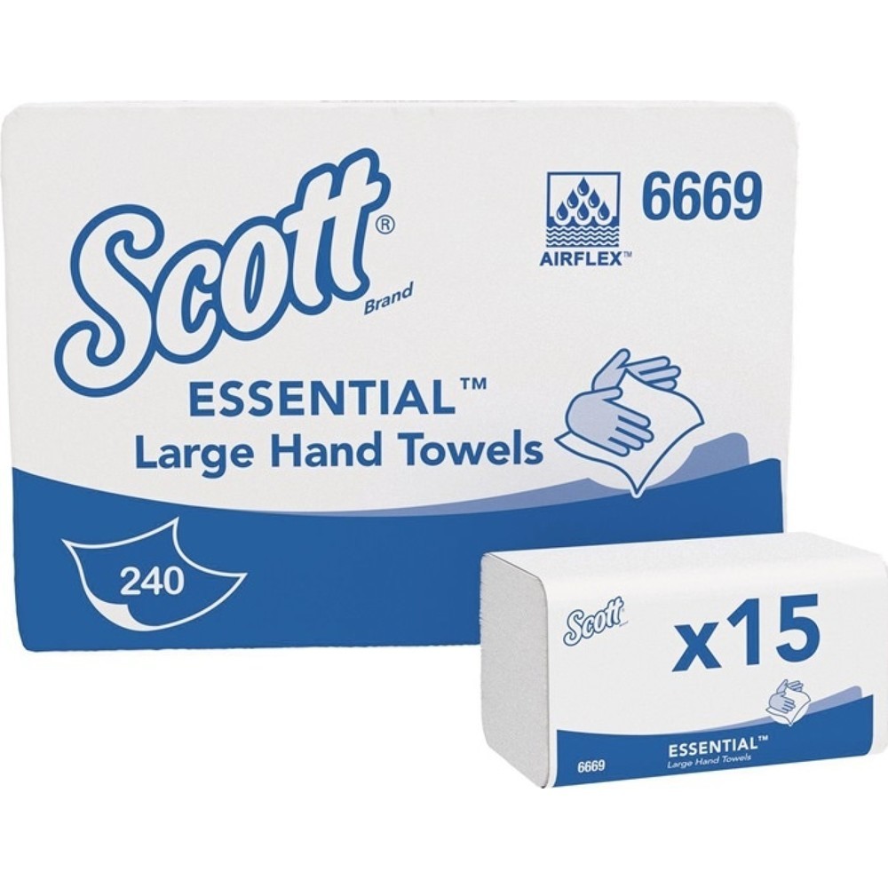 Bild von Scott Falthandtuch 6669 1-lagig weiß L318xB200ca.mm f.9000 474 108