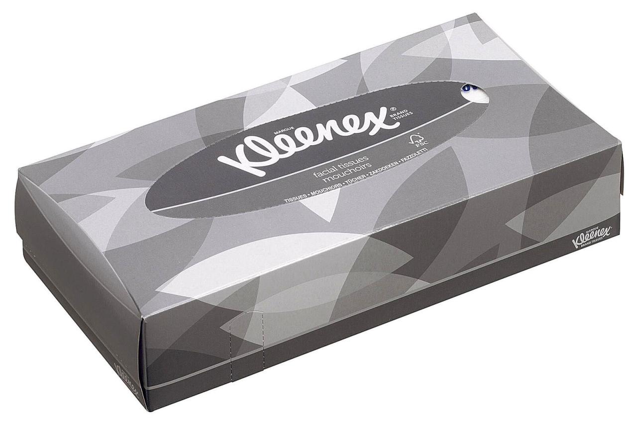 Bild von KLEENEX® Kosmetiktuch, 2lagig, 21 x 100 Tücher, 21,5 x 18,5 cm, weiß (2.100 Blatt), Sie erhalten 1 Karton á 2100 Blatt