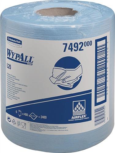 Bild von Putztuch WYPALL L10 EXTRA - 168.72 QM, 7492 L380xB185ca.mm blau 1-lagig,perforiert,RCS