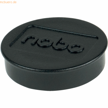 Bild von Nobo Whiteboard-Magnete Schwarz 2.5 kg Tragfähigkeit 38 mm 10 Stück