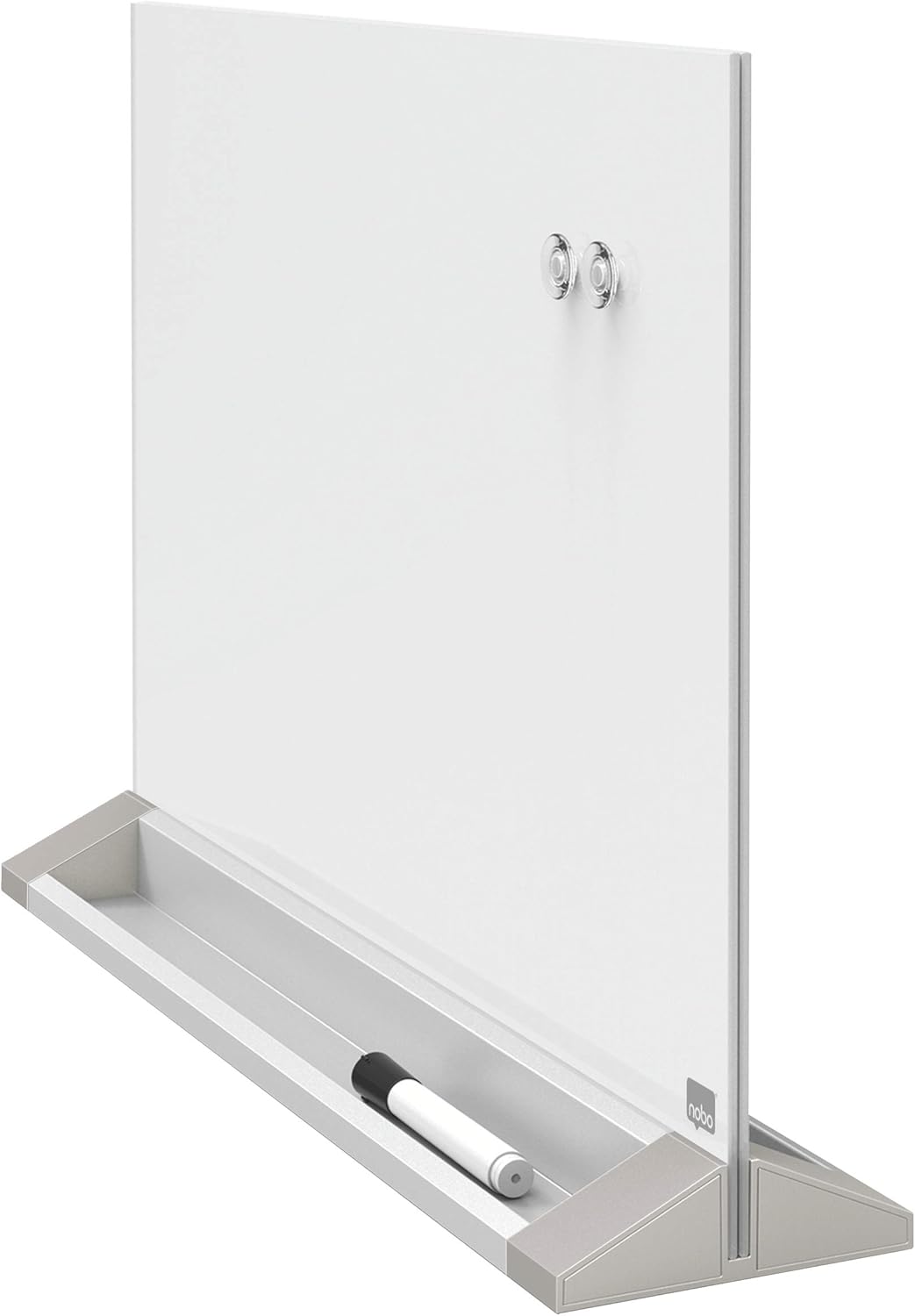 Bild von Nobo Glas-Whiteboard Magnetischer Wochenplaner, Trocken Abwischbare Glas-Oberfläche, Rahmenlos, Zuhause/Büro, 430 x 560 mm, Inklusive Markerstift, Weiß, 1915602
