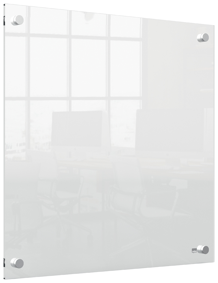 Bild von Nobo Mini-Whiteboard für die Wandmontage, Modernes Memo-Board, Trocken Abwischbares Acrylglas, Rahmenlos, 300 x 300 mm, Inklusive Markerstift, Durchsichtig, 1915619