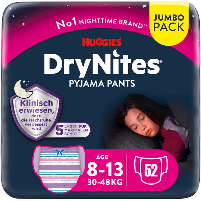 Bild von HUGGIES Windeln Windeln Windelhosen Mädchen 8-13J 30-48kg Jumbo Monatspack 52St. (Vorratspack, 52 Windeln), Windelhose