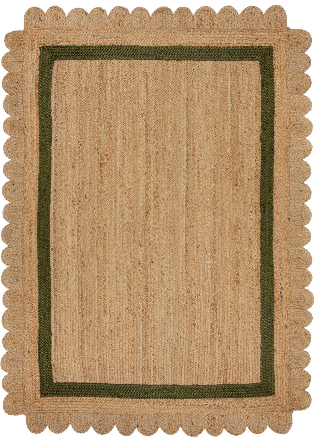 Bild von FLAIR RUGS Teppich "Grace", rechteckig, 7 mm Höhe, aus 100% Jute, fußbodenheizungsgeeignet, mit Bordüre