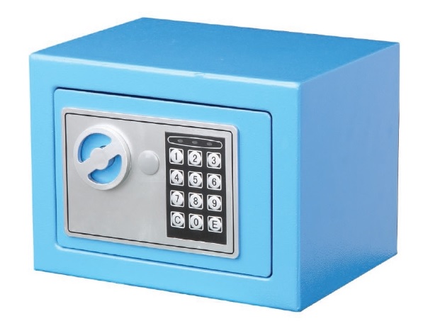 Bild von Phoenix SS0721EB Compact Home Office Minitresor Safe Möbeltresor, Blau HxBxT: 17 x 23 x 17 cm 3 kg