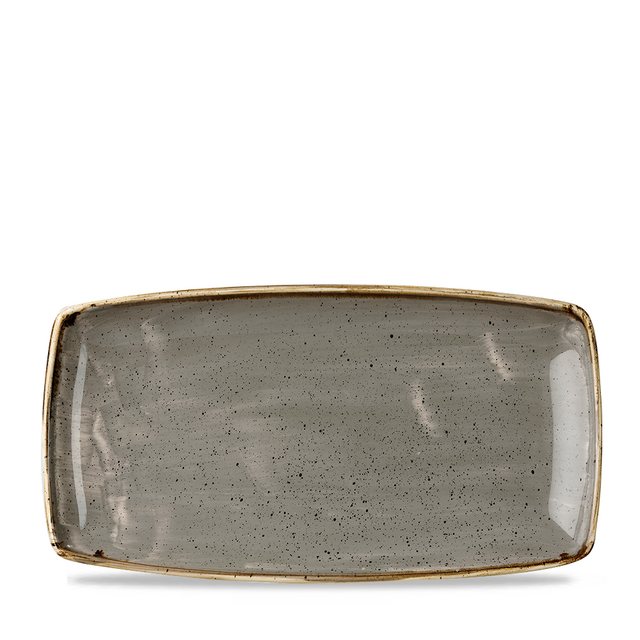 Bild von Churchill Oblong Platte Stonecast Peppercorn; 35x28.5 cm (LxB); grau/braun; rechteckig; 6 Stück / Packung