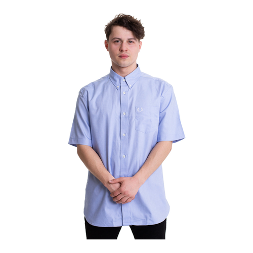 Bild von Fred Perry Oxford Light Smoke Hemd – Stil und Komfort in Grau